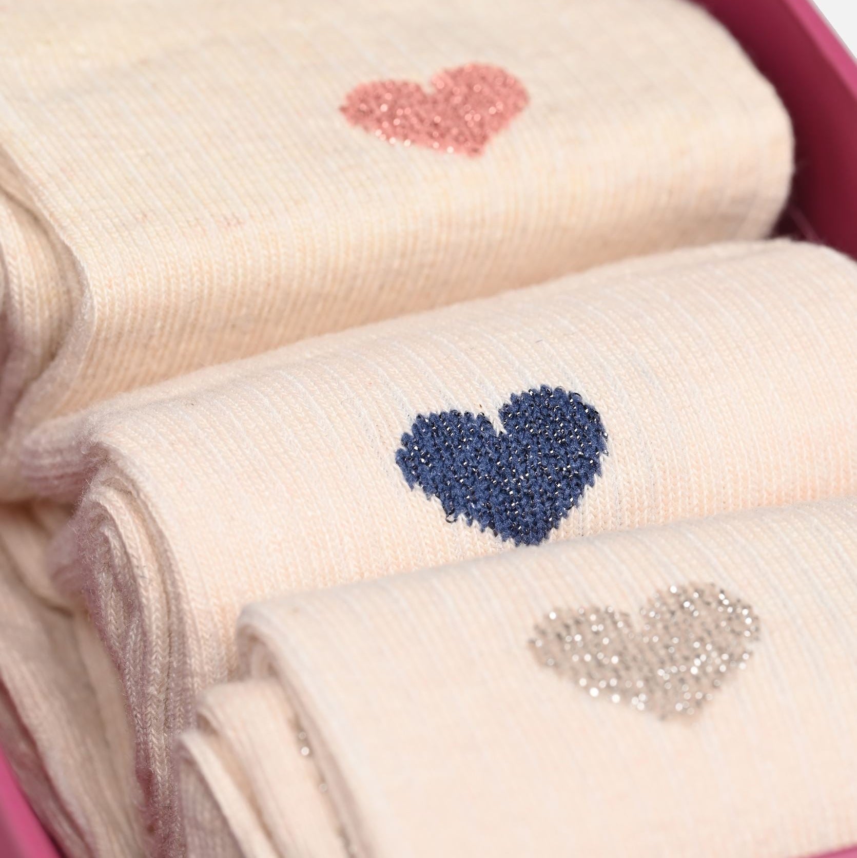 3er-Set Socken mit Herz