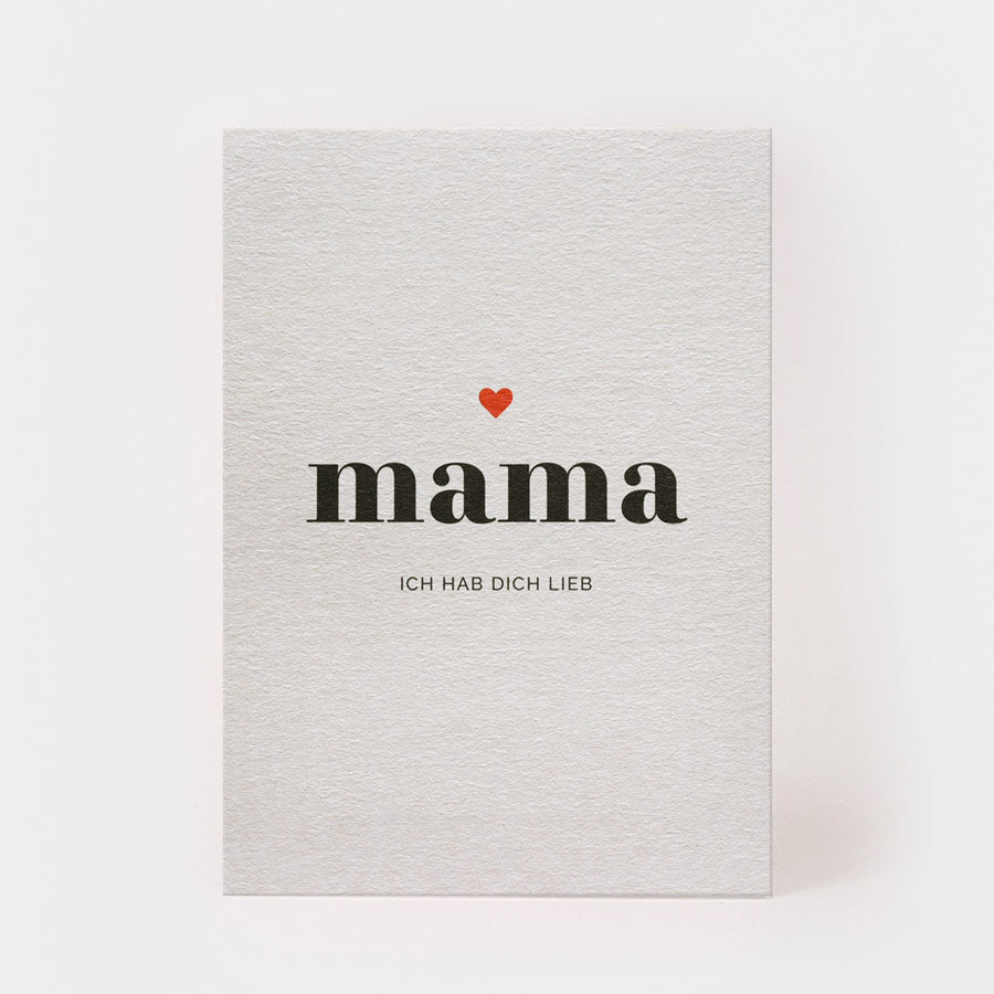 Postkarte Mama ich hab dich lieb