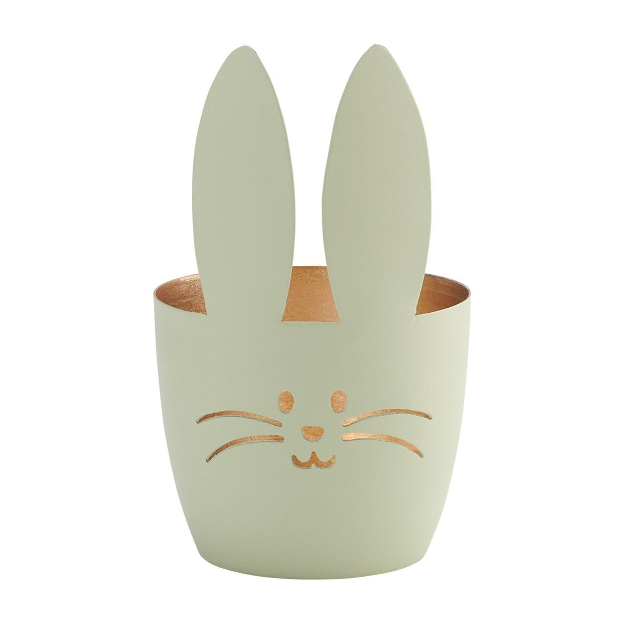 Madras Windlicht Hase pastellgrün