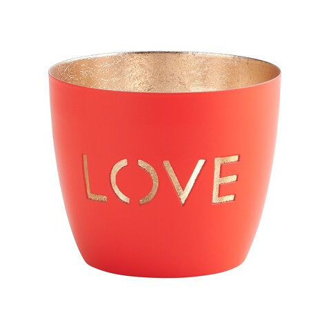 MADRAS, WINDLICHT, M, MOTIV: LOVE, NEON ROT/GOLD