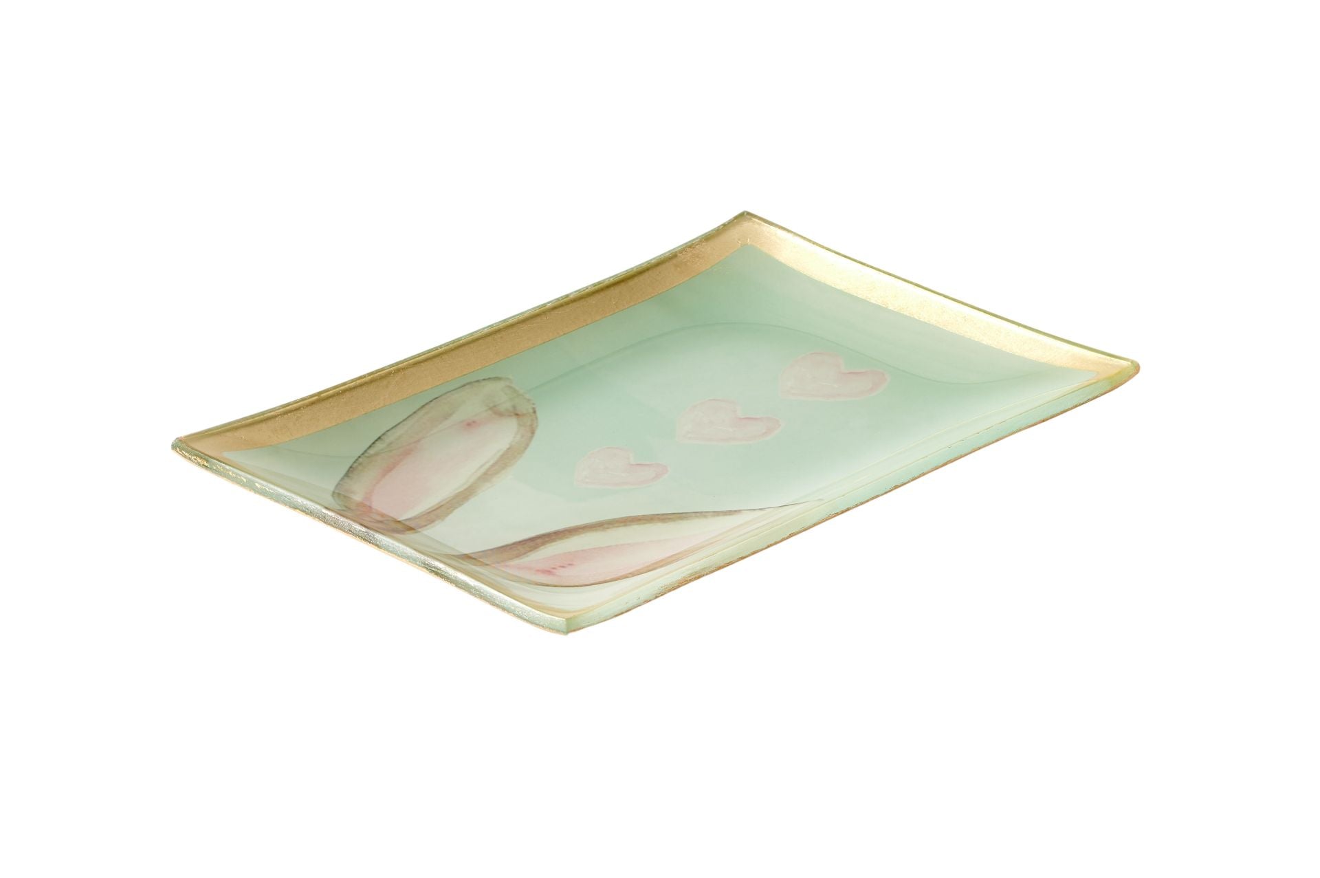 LOVE PLATE Glasteller Hase