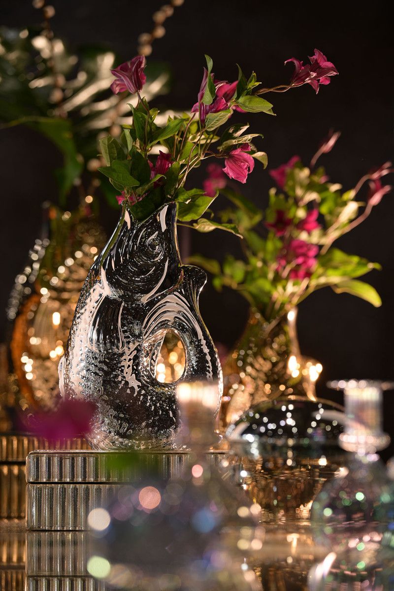 Monsieur Carafon Vase Silber
