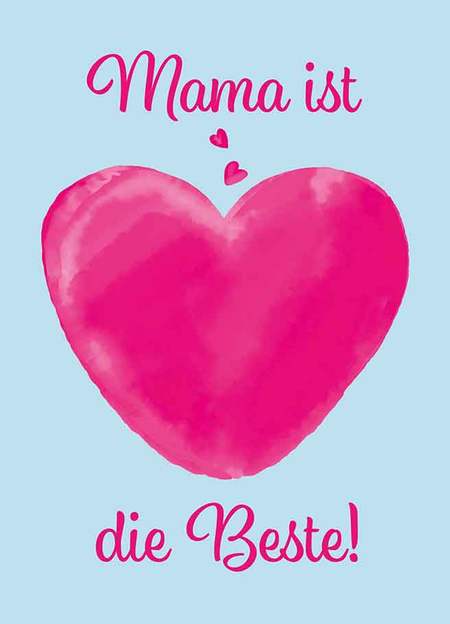 Postkarte Mama ist die Beste