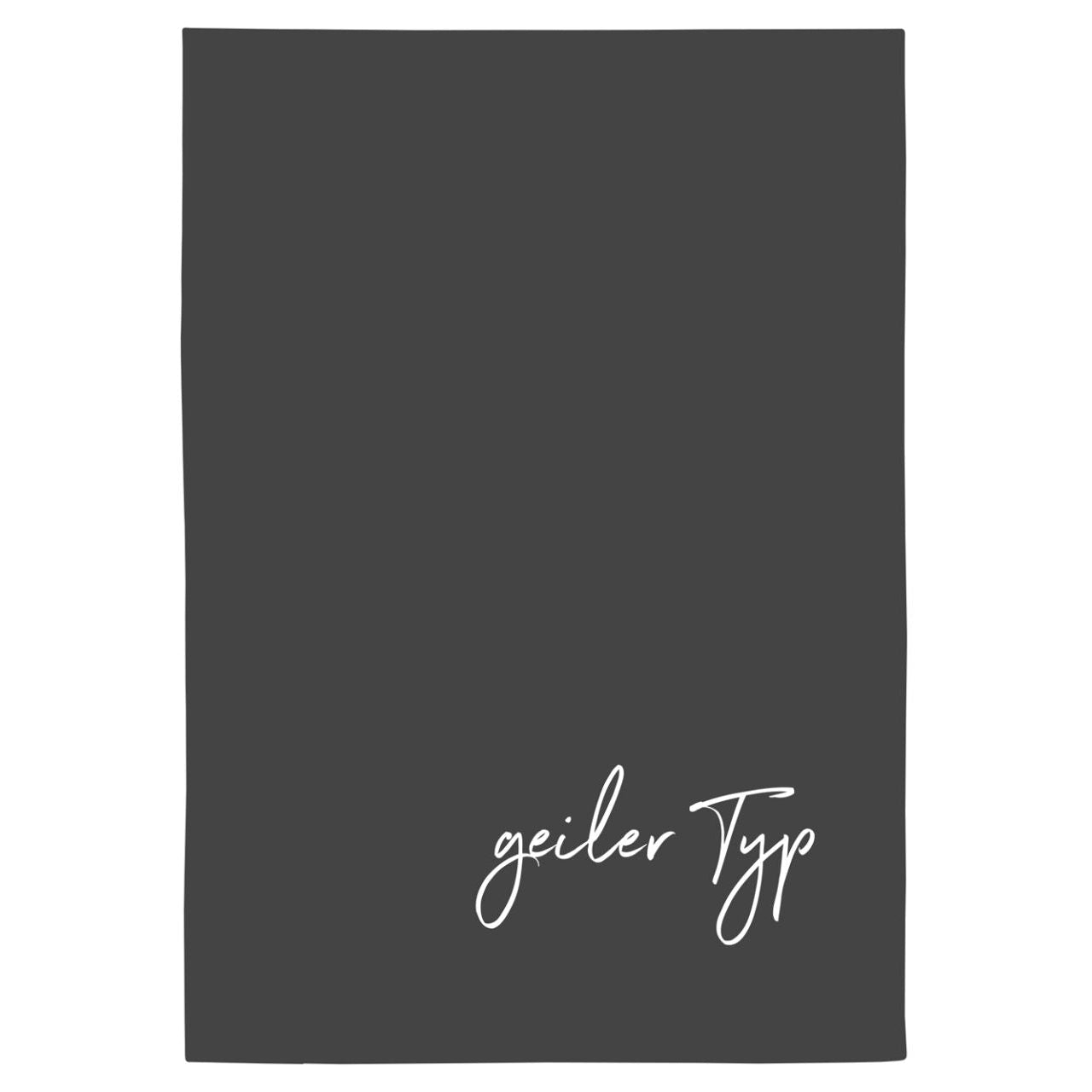 Geschirrtuch grau "geiler Typ"