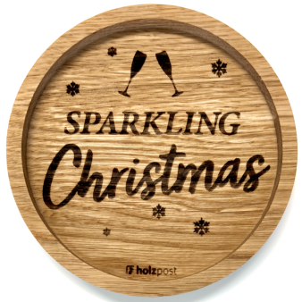 Holz Untersetzer, Sparkling Christmas