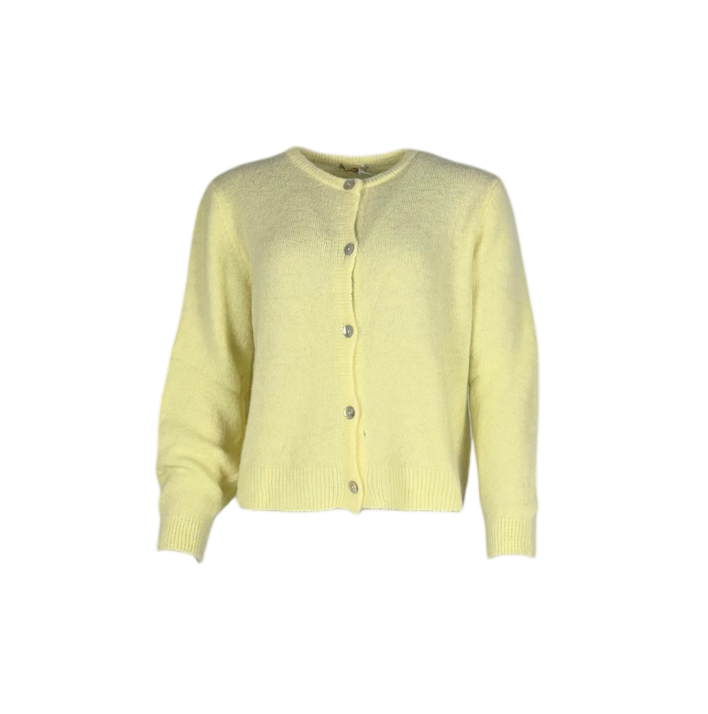 Strickjacke aus Alpaka Superfine Wolle - Gelb