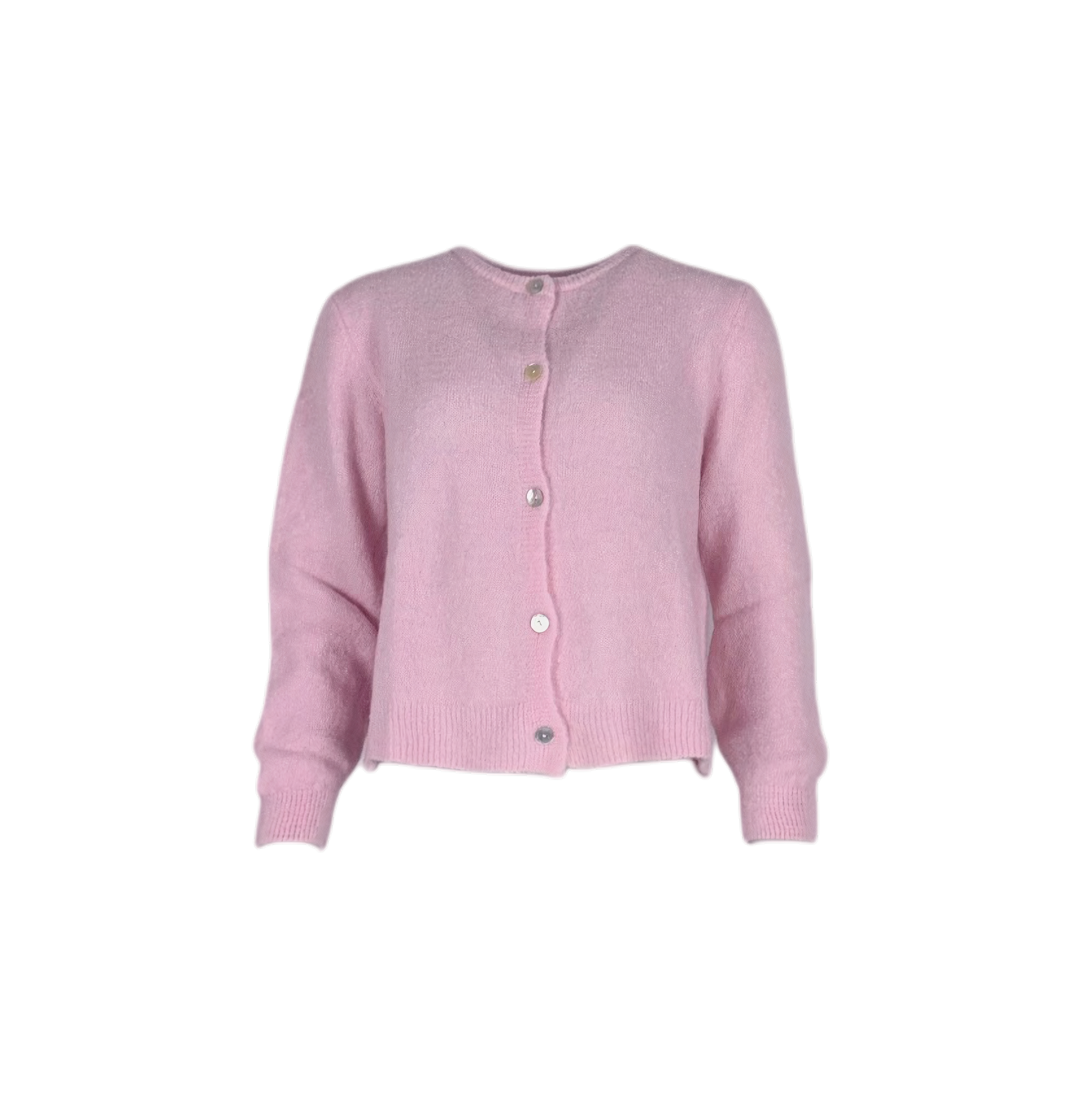Strickjacke aus Alpaka Superfine Wolle - Rosa