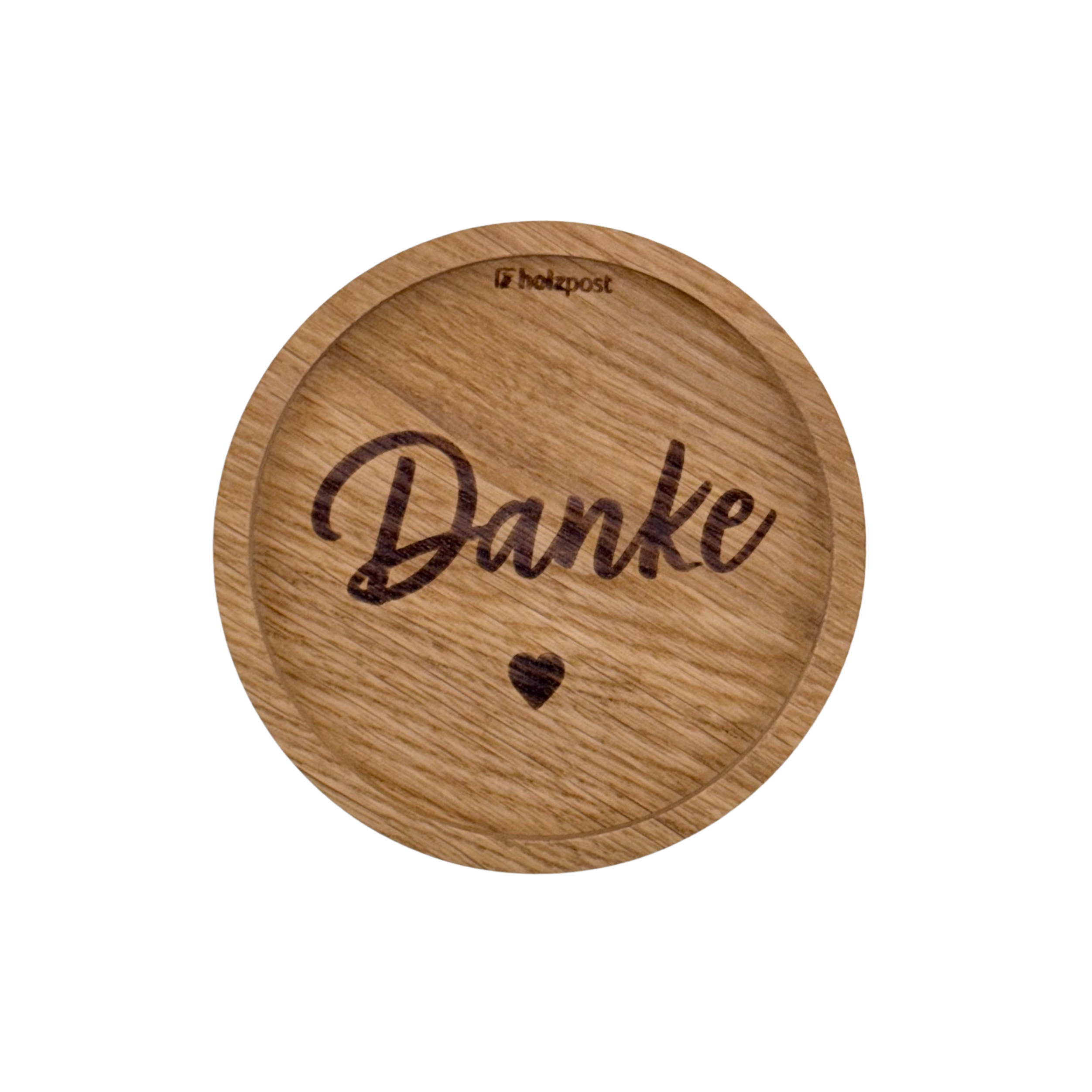 Holz Untersetzer, Danke