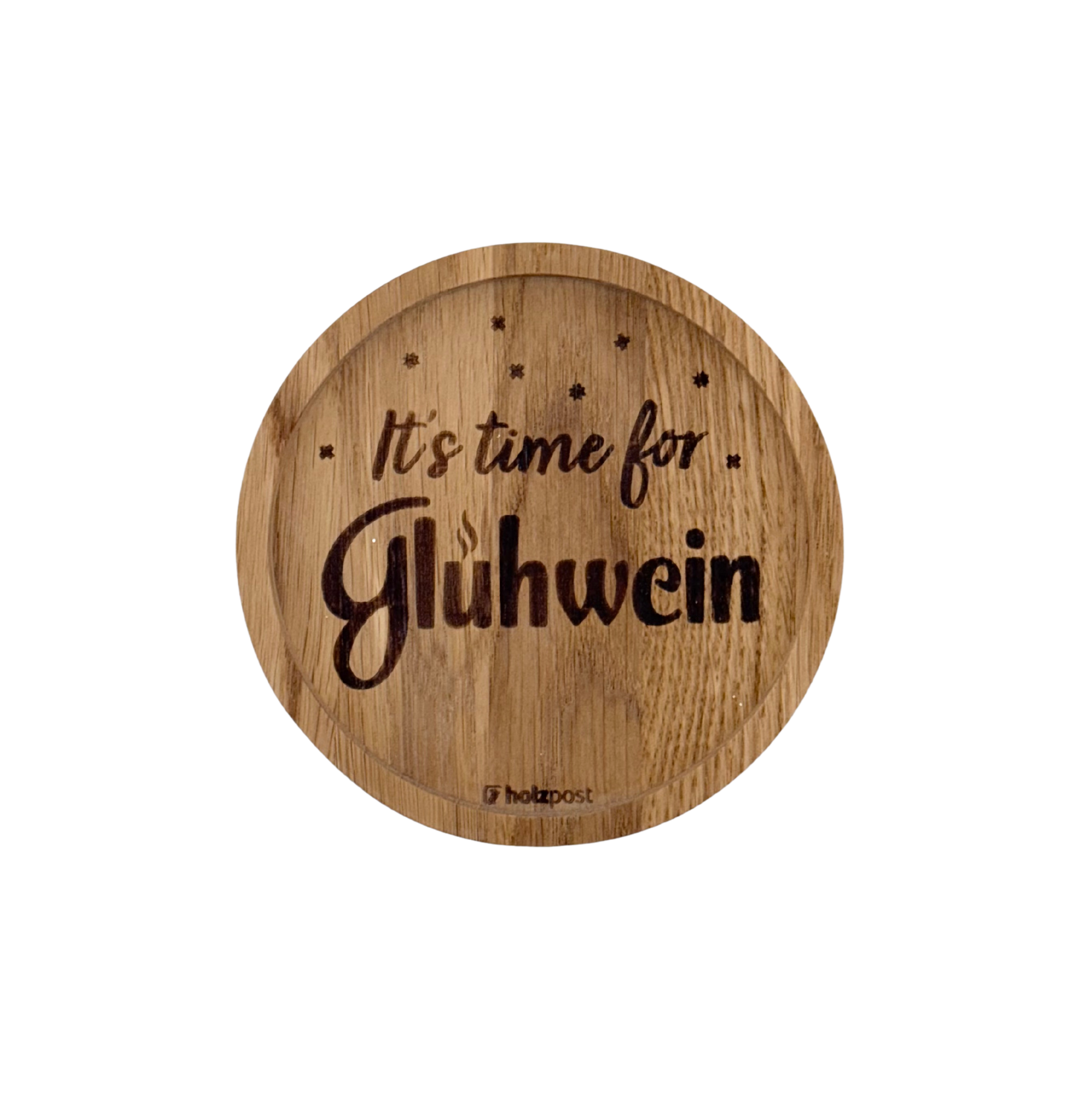 Holz Untersetzer, Time for Glühwein