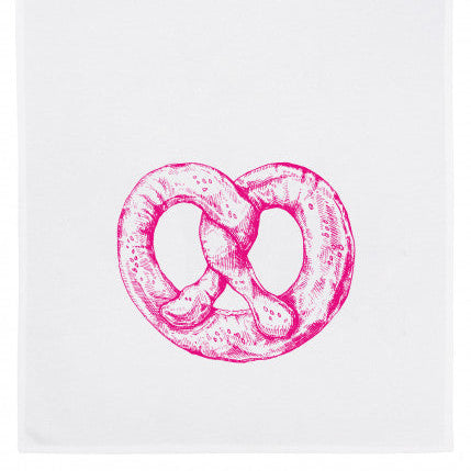 Geschirrtuch, Brezel pink