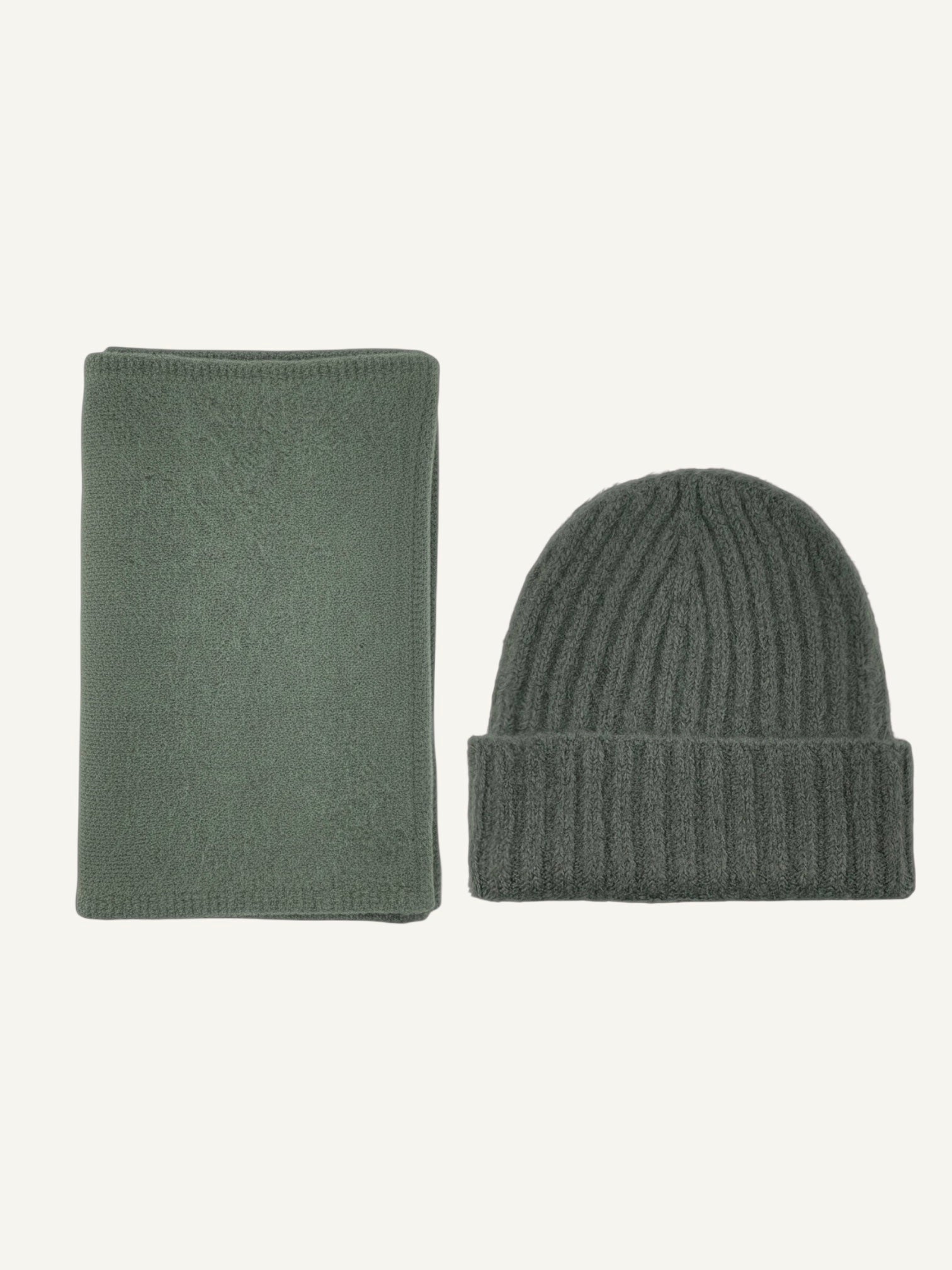 Schal- und Mützenset Lotta grün