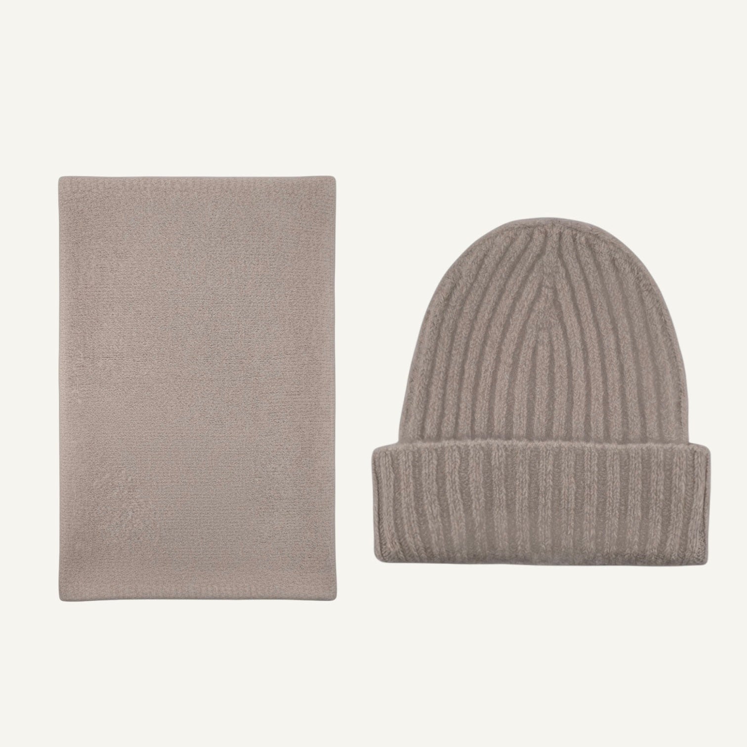 Schal- und Mützenset Lotta beige