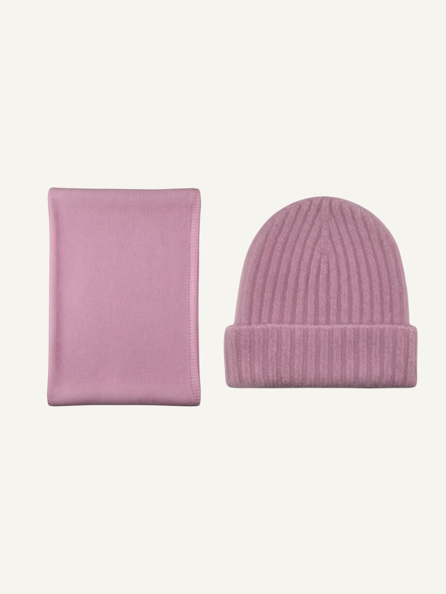 Schal- und Mützenset Lotta rosa