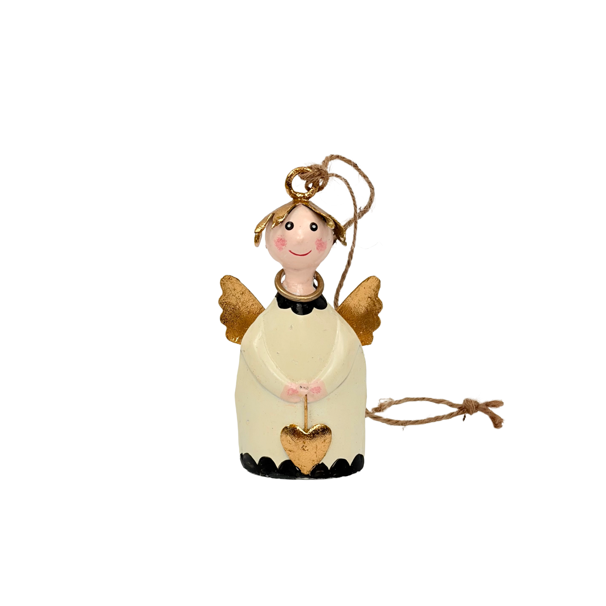 Kleine Engel Anhänger aus Metal, goldene Flügel