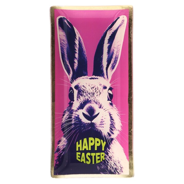 Love Plate Glasteller "Happy Easter" pink