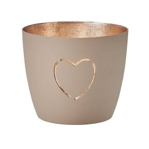 Madras Windlicht Herz sandstone