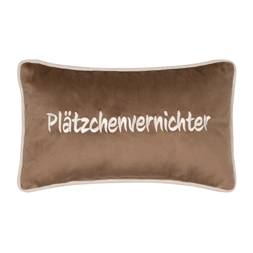 Kissen 32x18cm PLÄTZCHENVERNICHTER