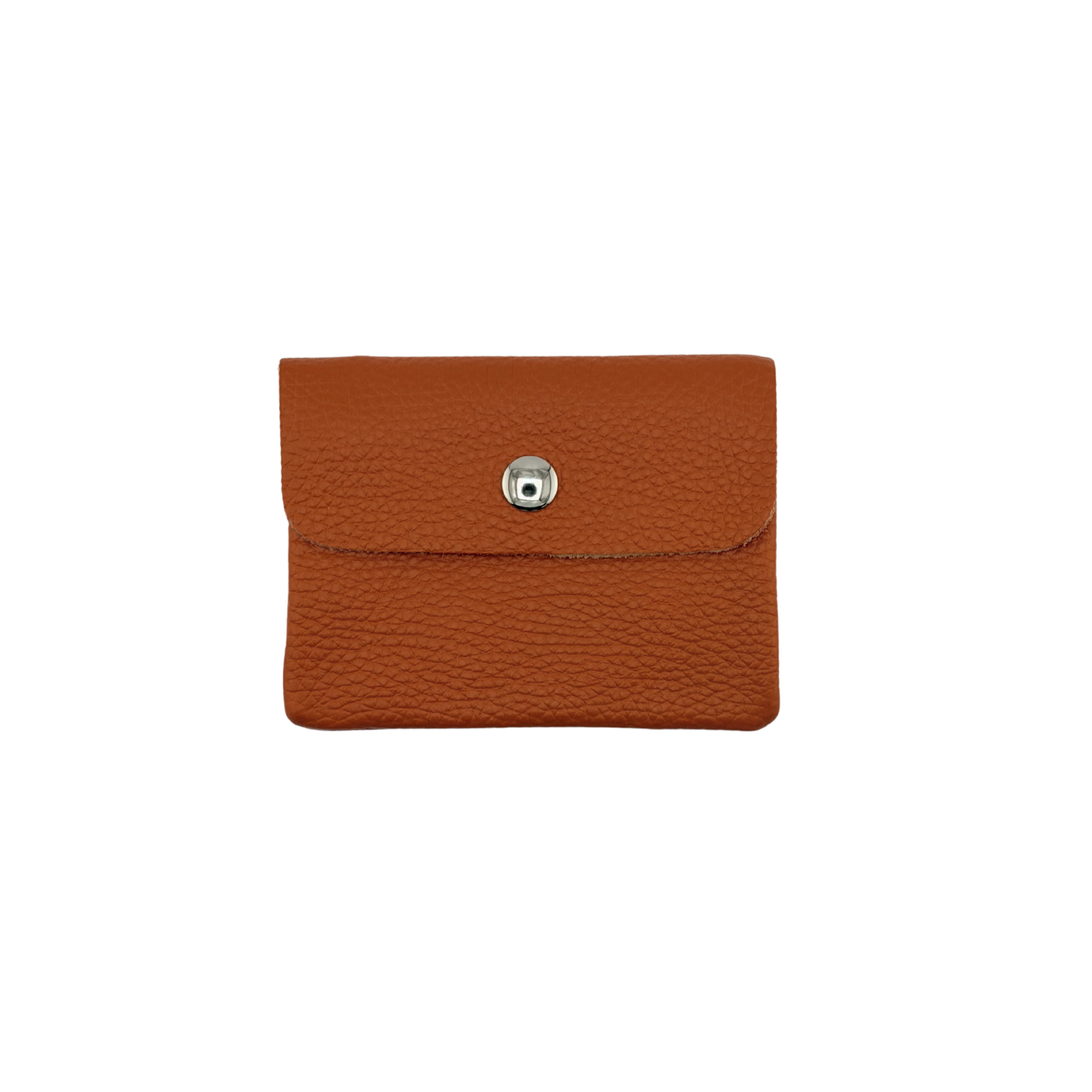 Echtleder-Portemonnaie Orange klein