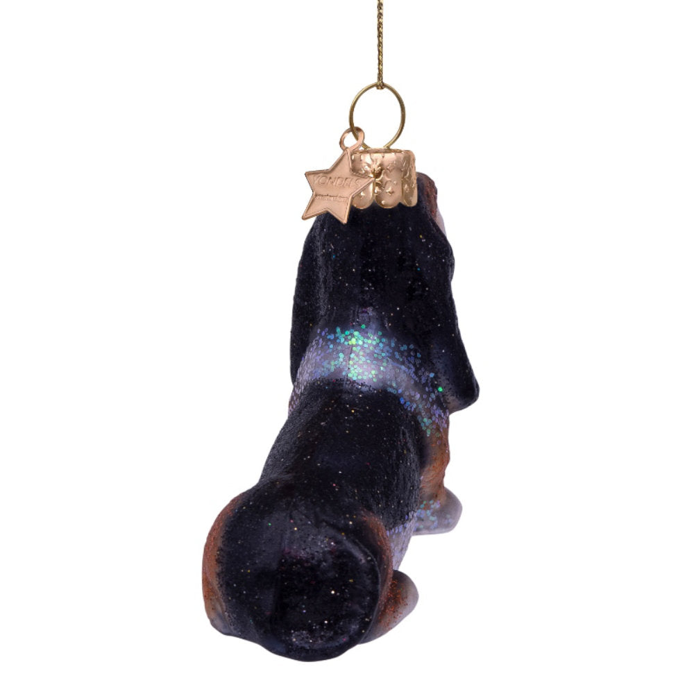 Glas Ornament, Basset Hound