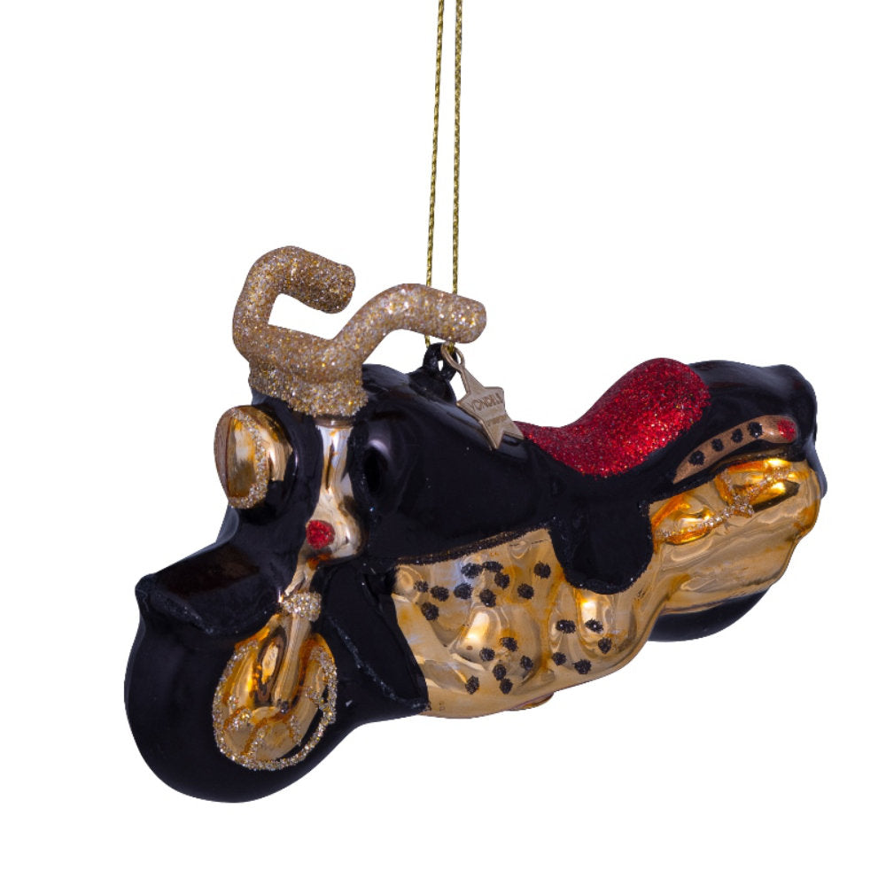 Glas Ornament, Motorrad