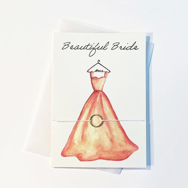 Armband-Karte ,,Beautiful Bride''