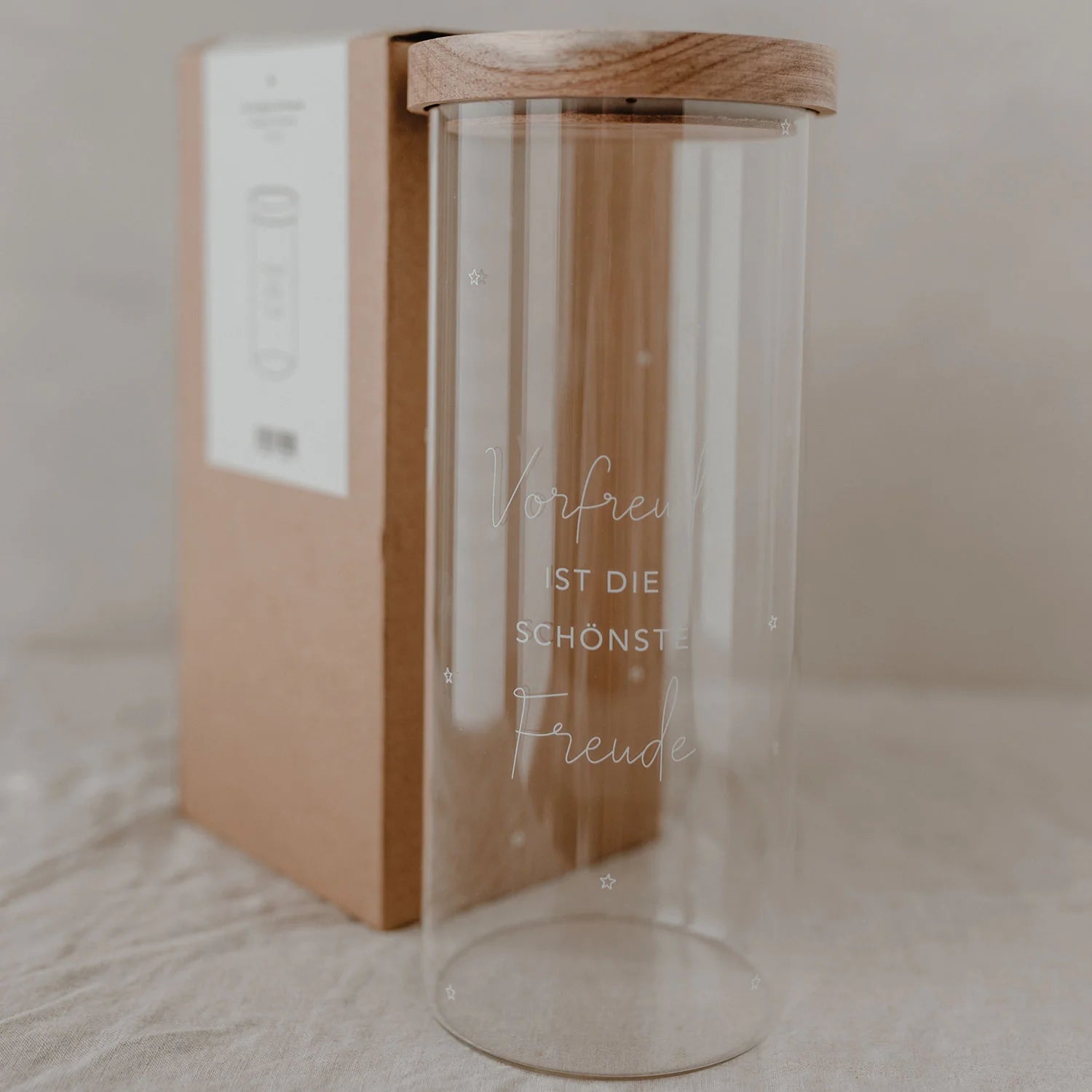 Vorratsglas "Vorfreude ist die schönste Freude"