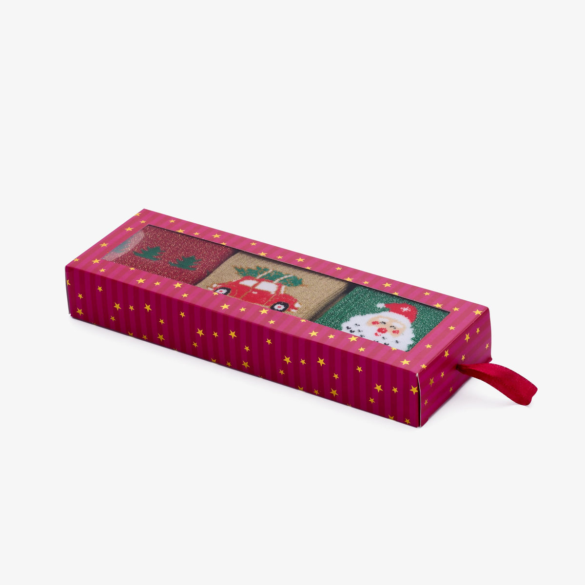 3er-Set Weihnachtssocken, Grün
