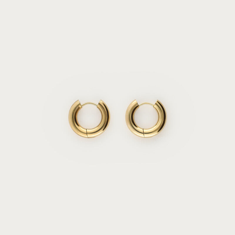 Breite Basic Ohrringe Gold