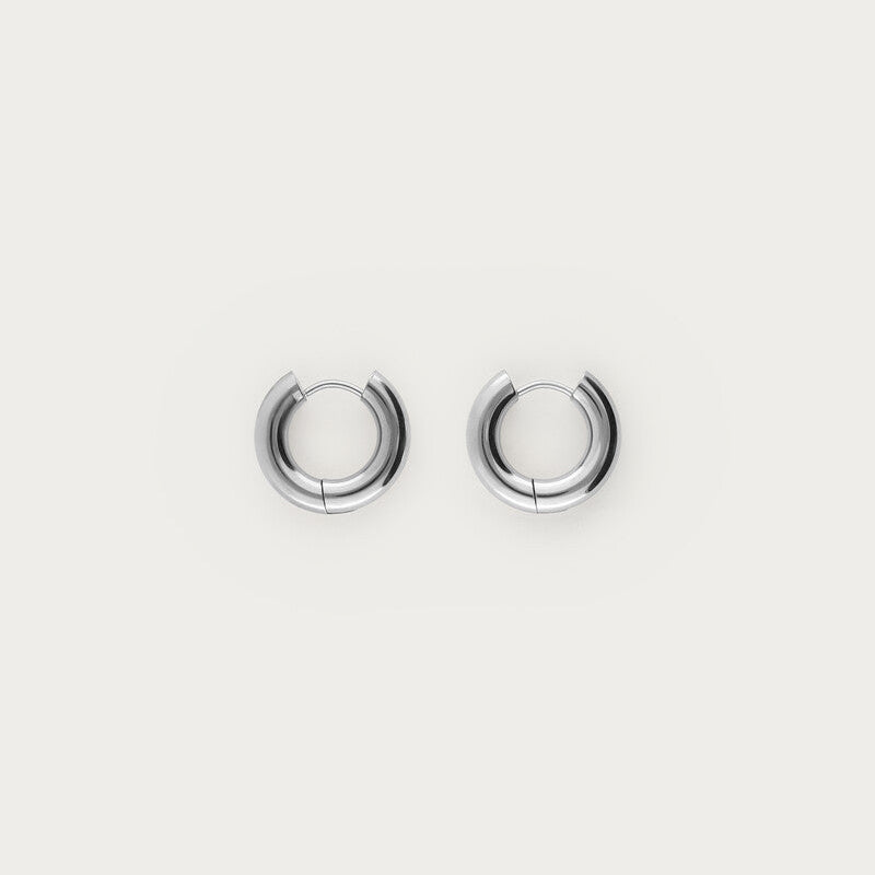 Breite Basic Ohrringe Silber