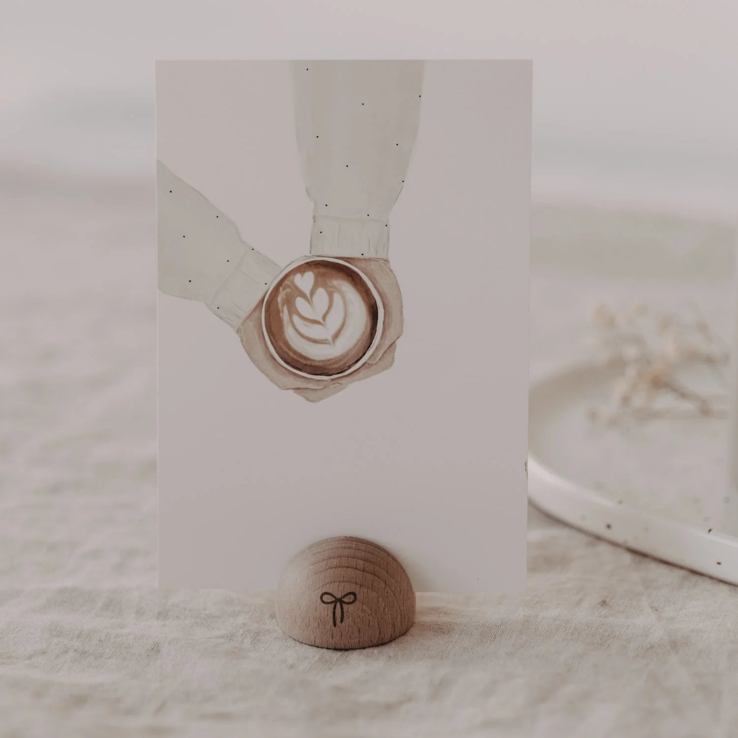 Halbrunder Kartenständer Schleife