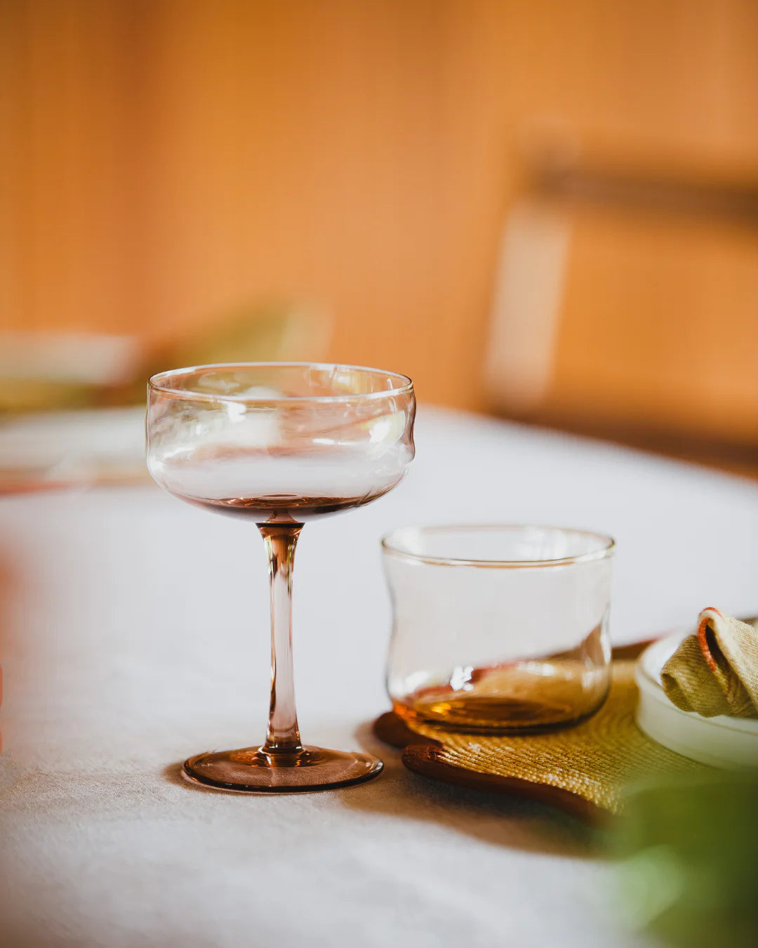 Swirl Small Tumbler Glasses - 2er Set in Taracotta
