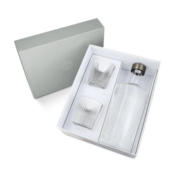 Glasflasche und Gläser Set