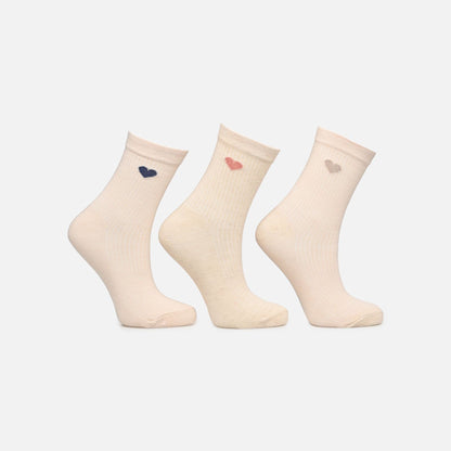 3er-Set Socken mit Herz