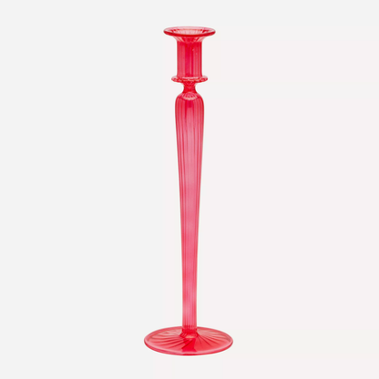 Glas Kerzenständer Pink
