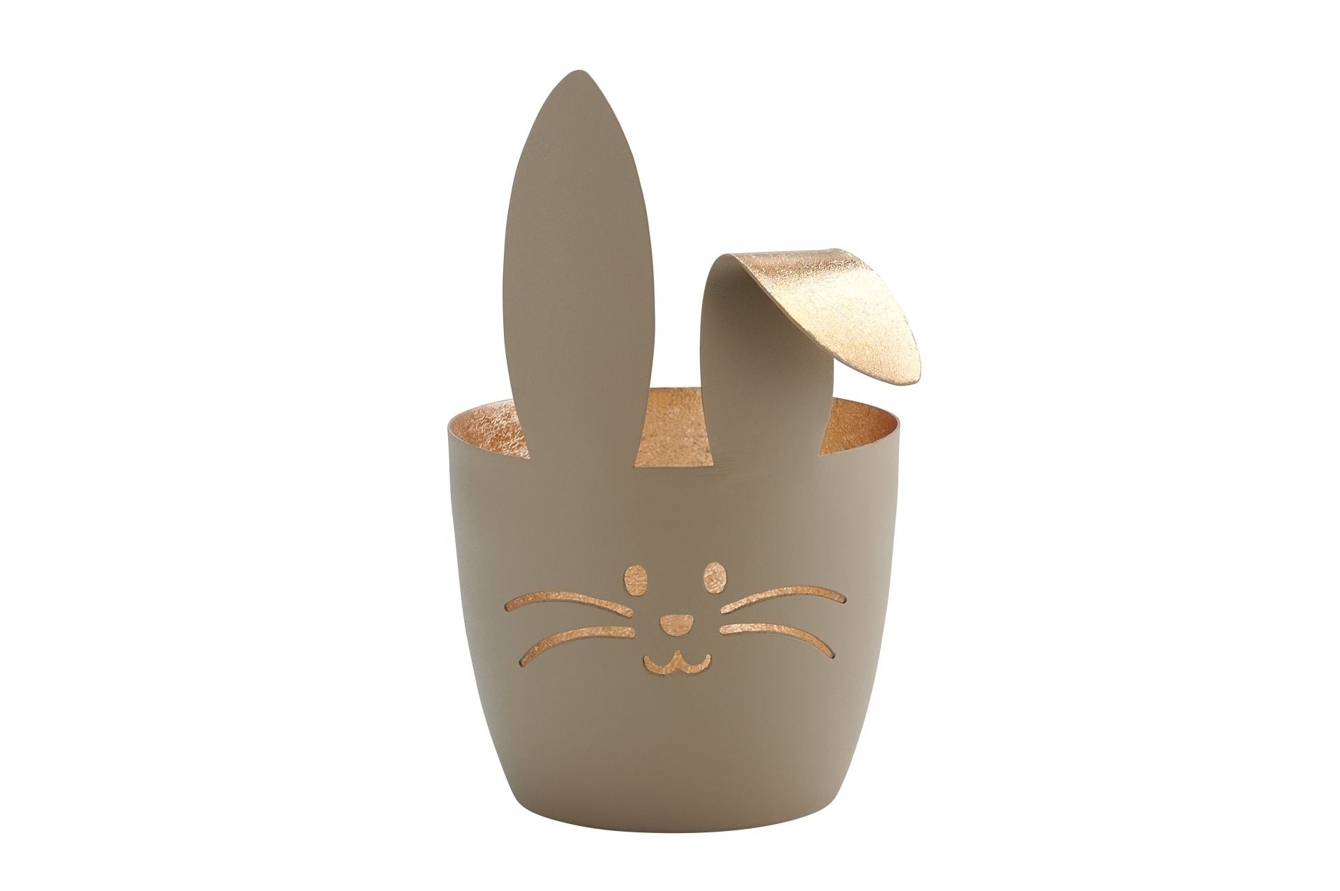 Madras Windlicht Hase Knickohr sandstone