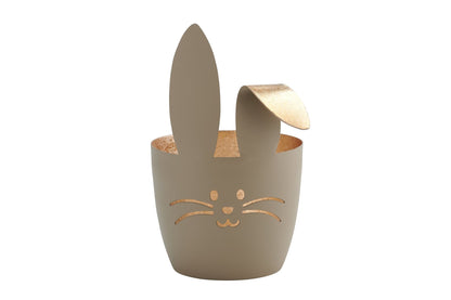 Madras Windlicht Hase Knickohr sandstone