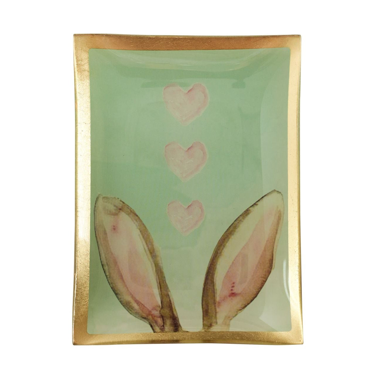 LOVE PLATE Glasteller Hase