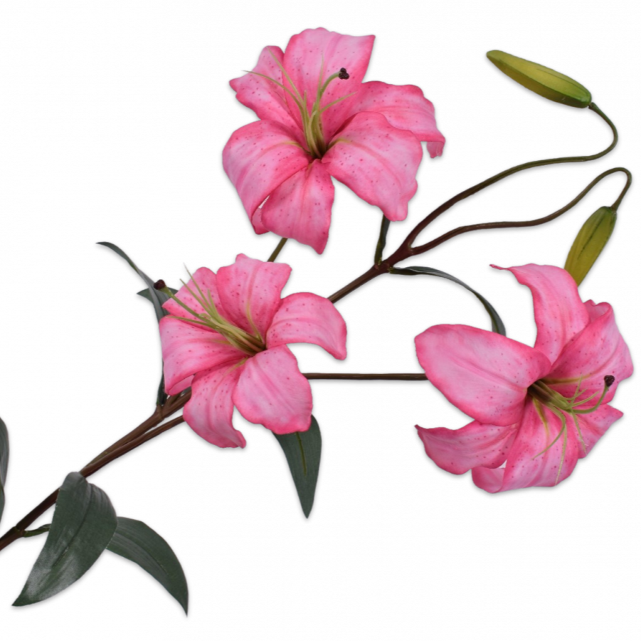 Seidenblume Lilie Rosa