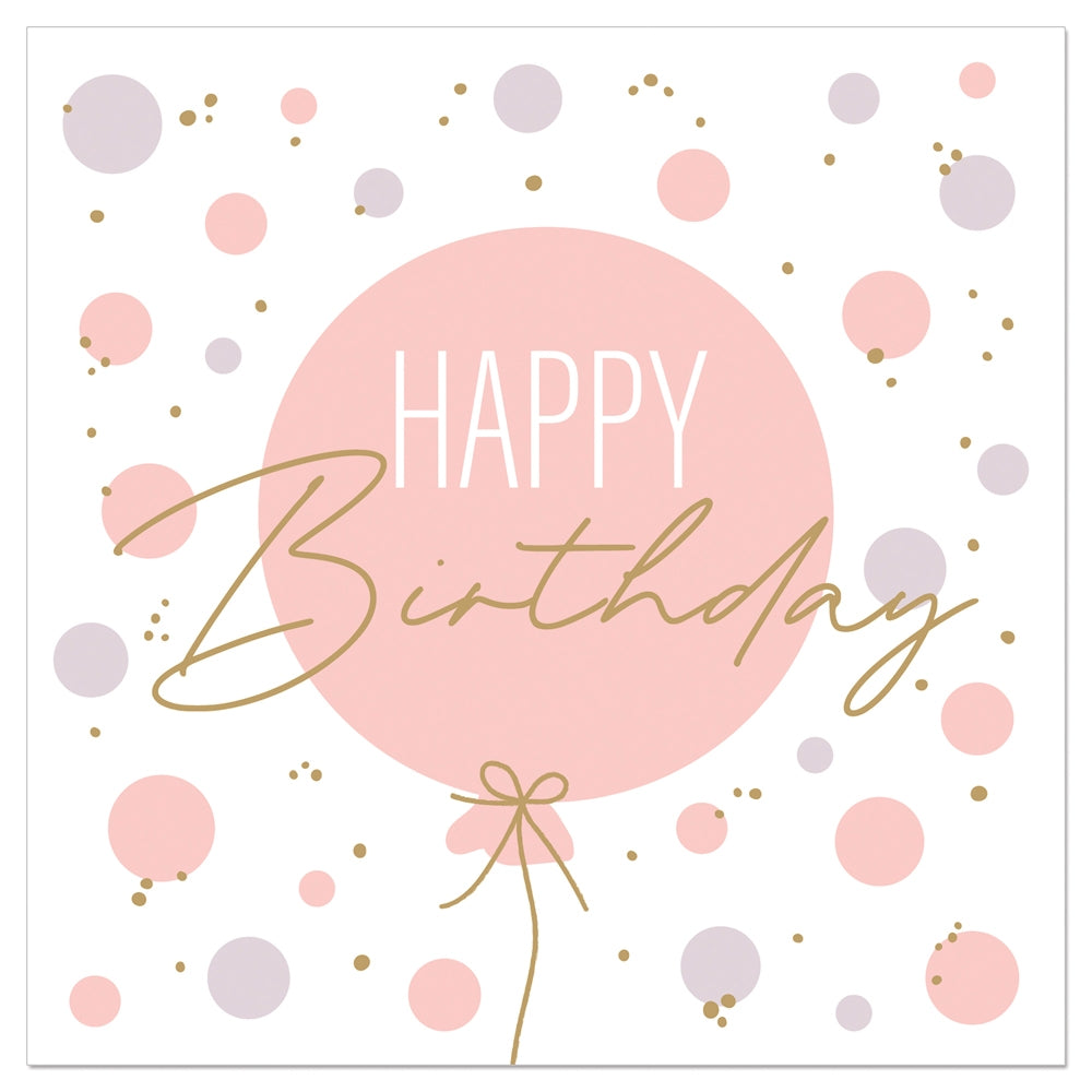 Servietten 33 x 33 cm, Happy Birthday Ballon