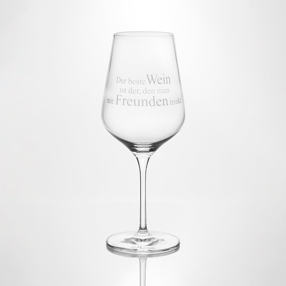 Weinglas "Der beste Wein ist der, den man mit Freunden trinkt"
