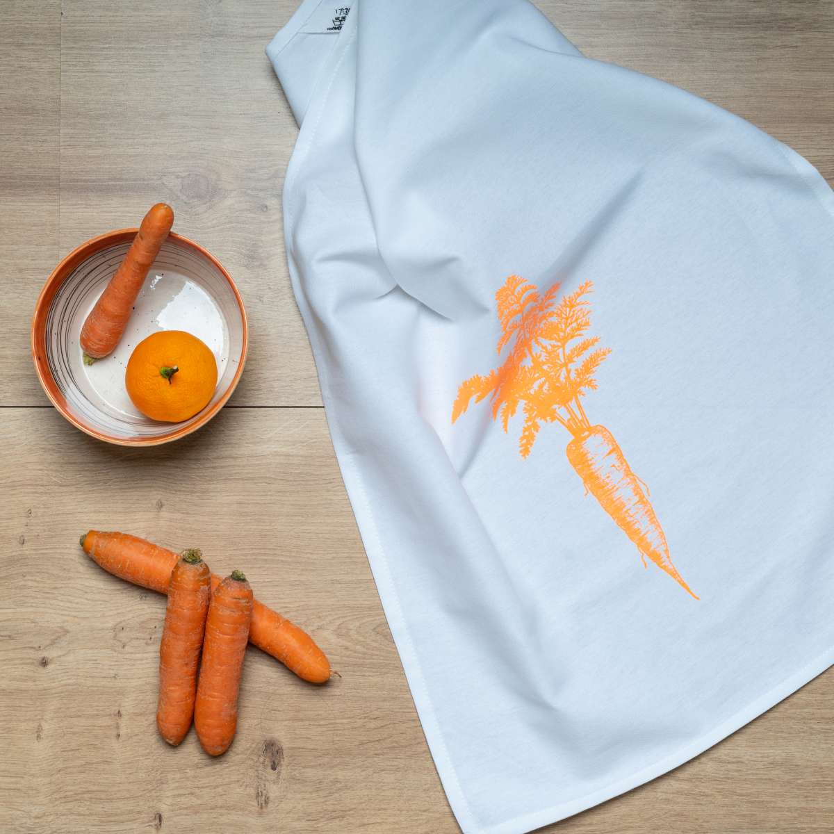 Geschirrtuch, Möhre orange