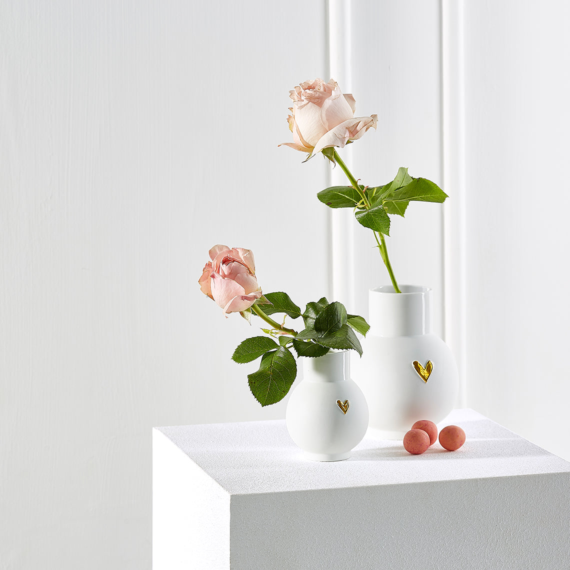 Mini-Kugelvase Herz gold