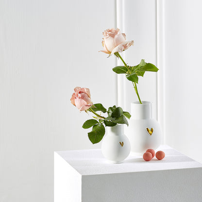Mini-Kugelvase Herz gold
