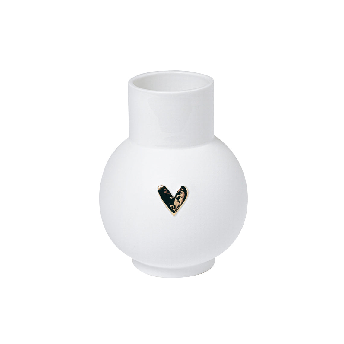 Kugelvase Herz Gold