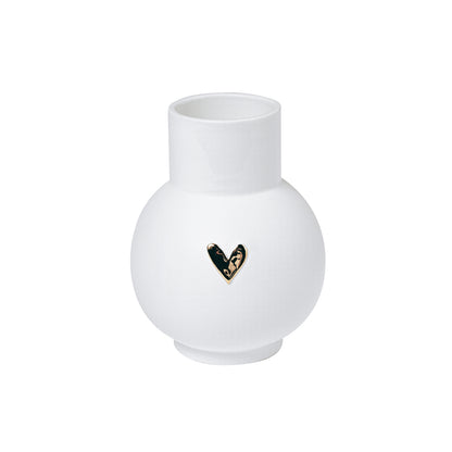 Kugelvase Herz Gold