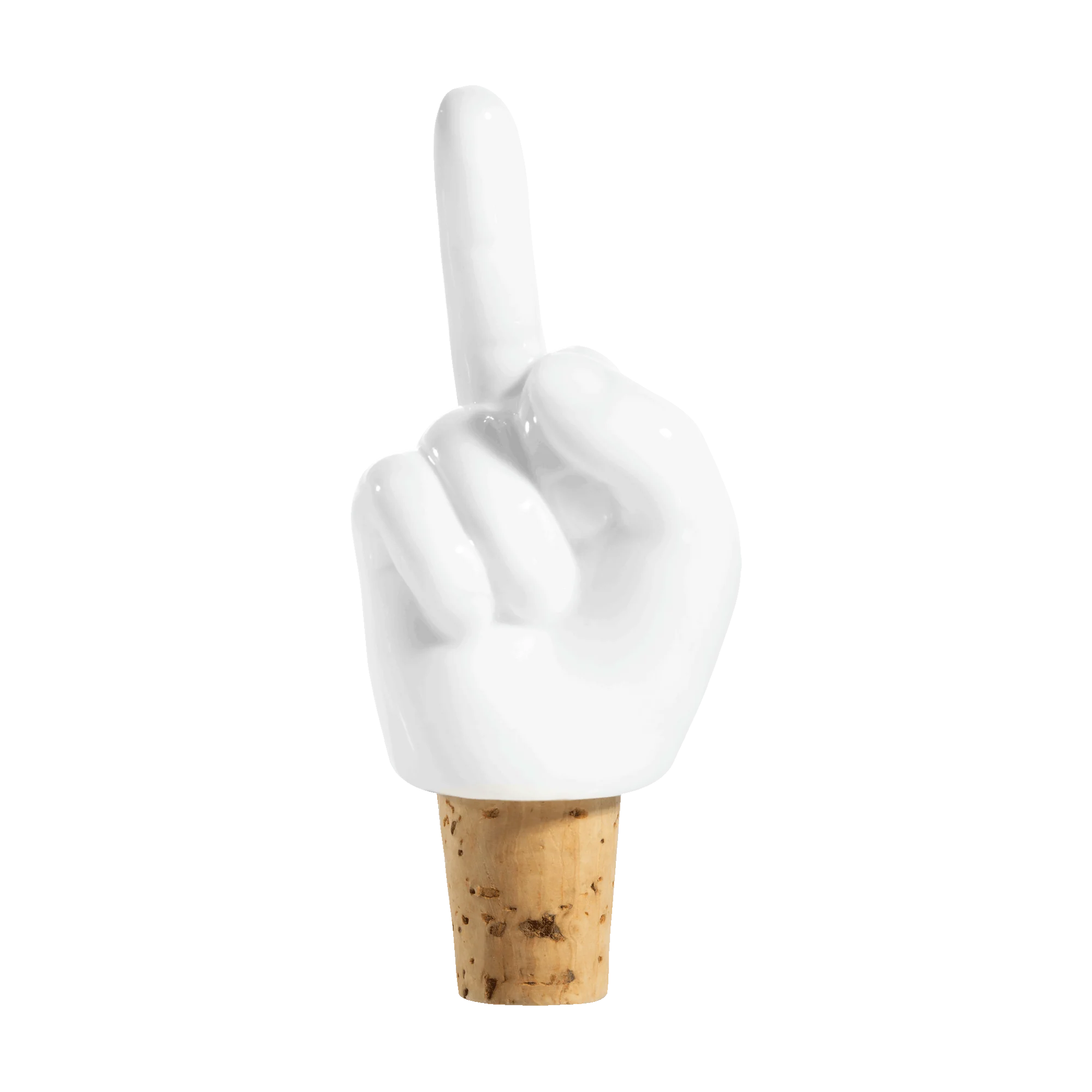 Flaschenverschluss Mittelfinger
