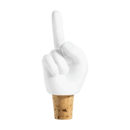 Flaschenverschluss Mittelfinger