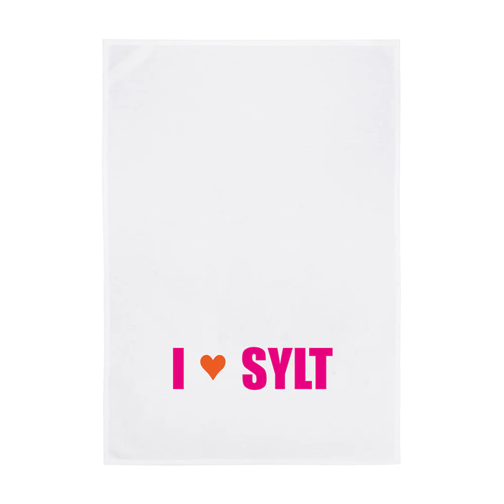Geschirrtuch, "I love Sylt"