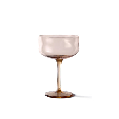 Swirl Champagne Coupe - 2er Set in Taracotta