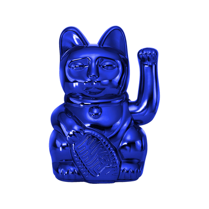 Winkekatze Cosmic Shiny Blue
